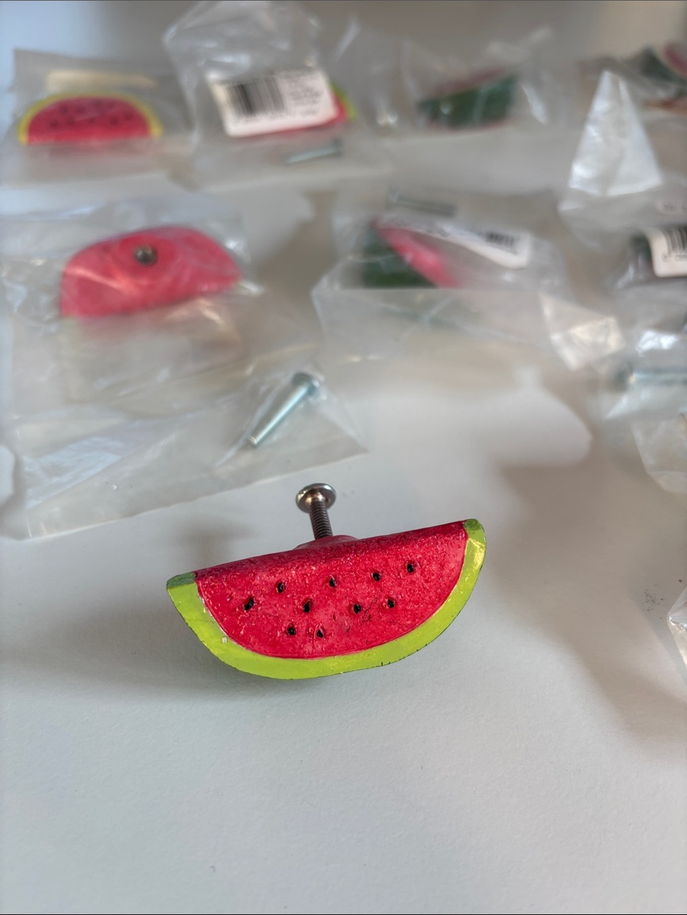 Watermelon Drawer Pull - Pink & Lime Green 12 total